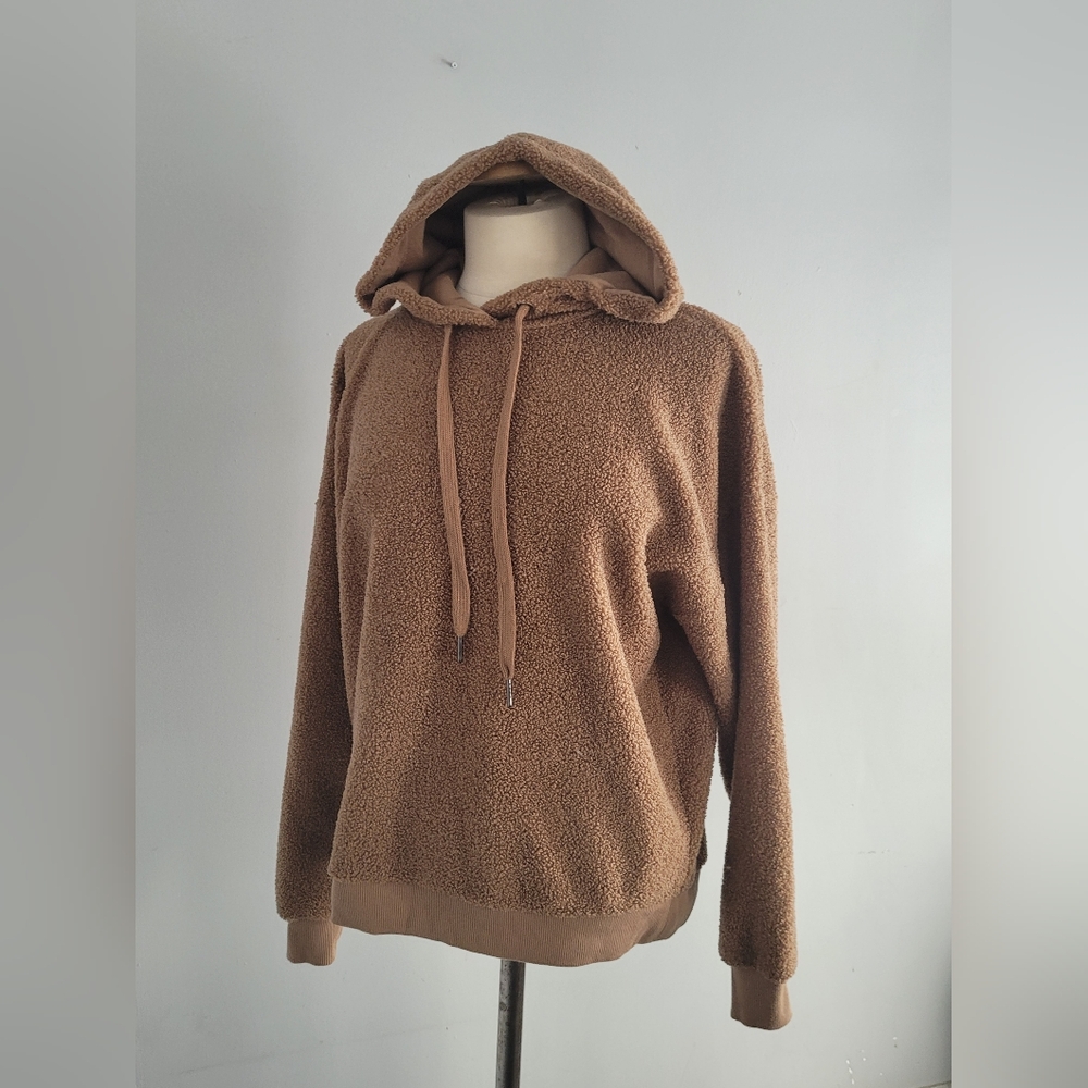 Weekend edition Winter fuzzy fleece hoodiees  sweatshirt long sleeves  Size: S